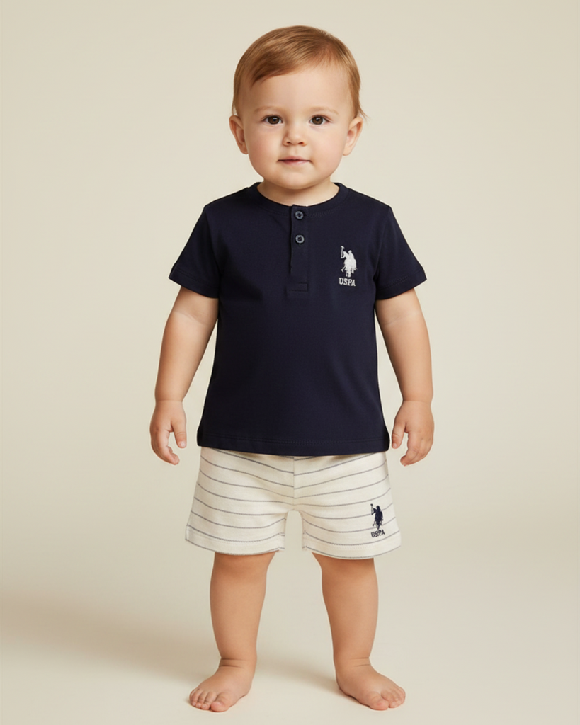 U.S POLO طقم بيبي