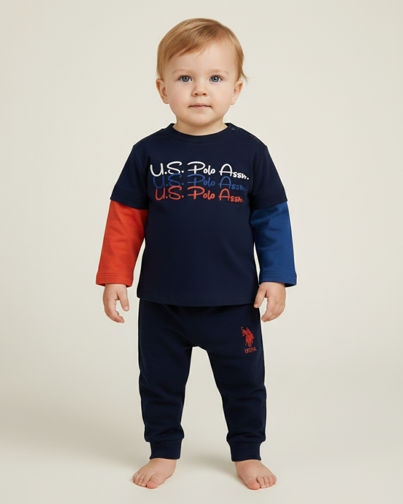 U.S POLO طقم بيبي