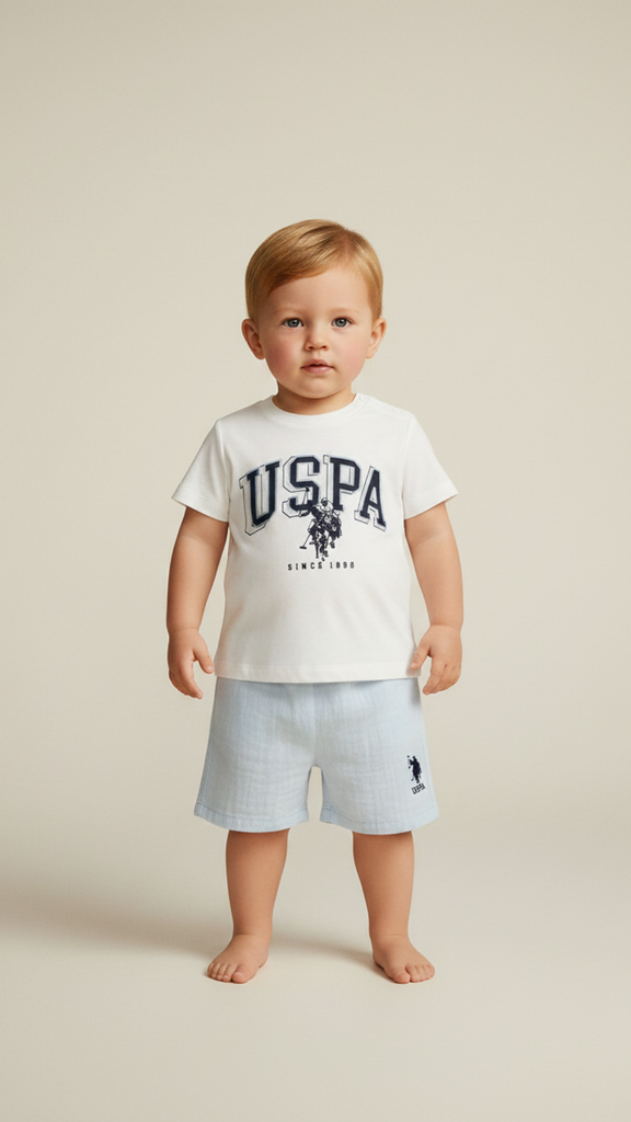 U.S POLO طقم بيبي