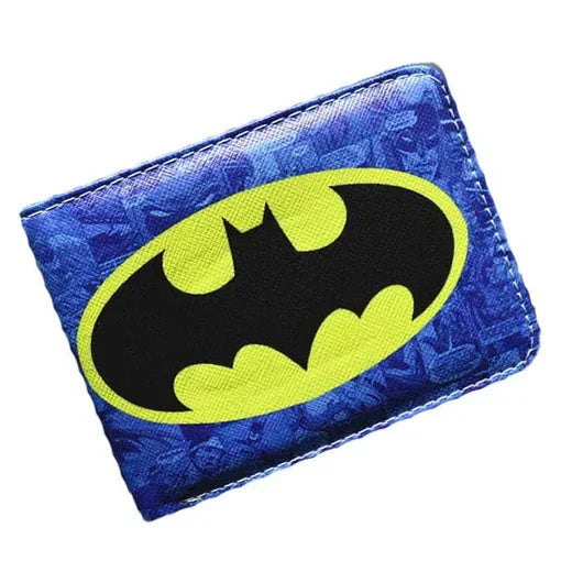 محفظة باتمان الجلدية مع الشعار بالون الأزرق 17