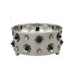 وعاء سلطة معدني بزخارف ورد