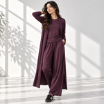 بدلة نسائي 3 قطع طويل