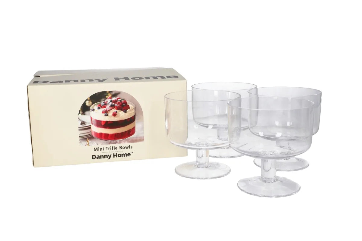 أوعية حلوى زجاجية صغيرة، 4 قطع