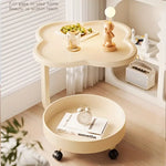 طاولة قهوة جانبية متحركة بعجلات