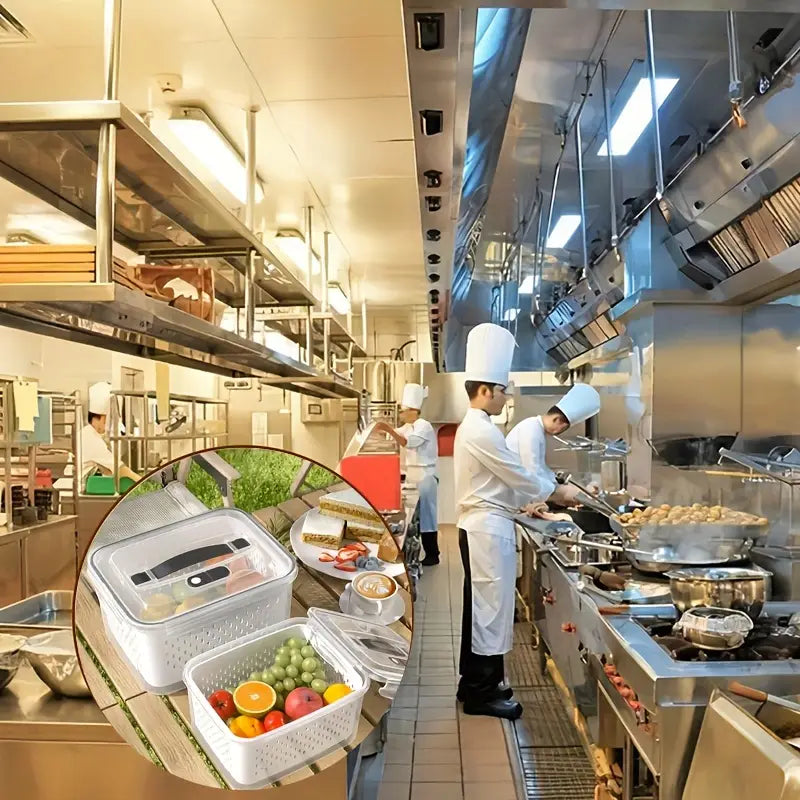 طقم صناديق ثلاجة للتخزين 5 قطعة