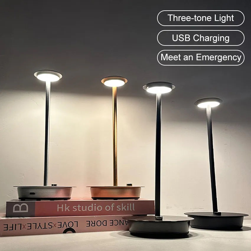 مصباح طاولة ليد  قابل لإعادة الشحن