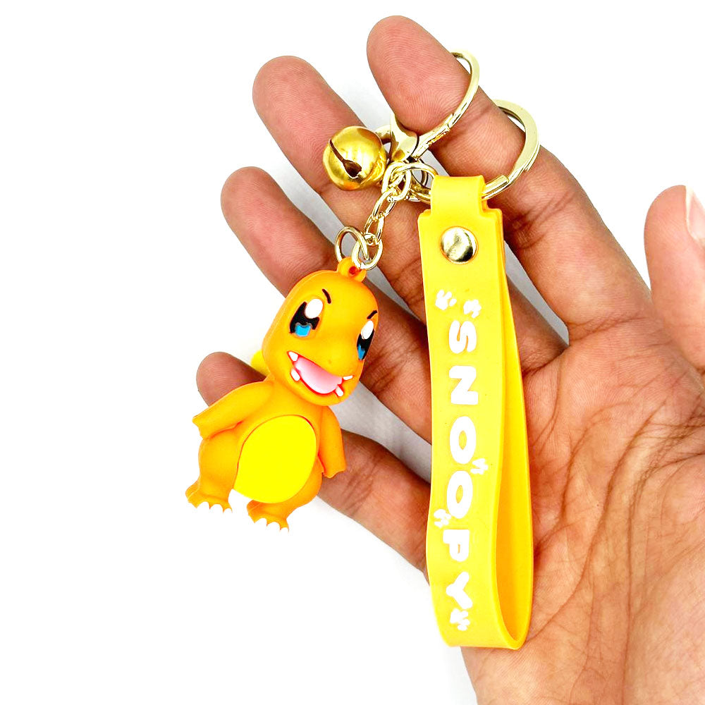 سلسلة مفاتيح من السيليكون المطاطي ثلاثية الأبعاد على شكل رسوم متحركة