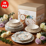 طقم أطباق مائدة فاخر 24 قطعة