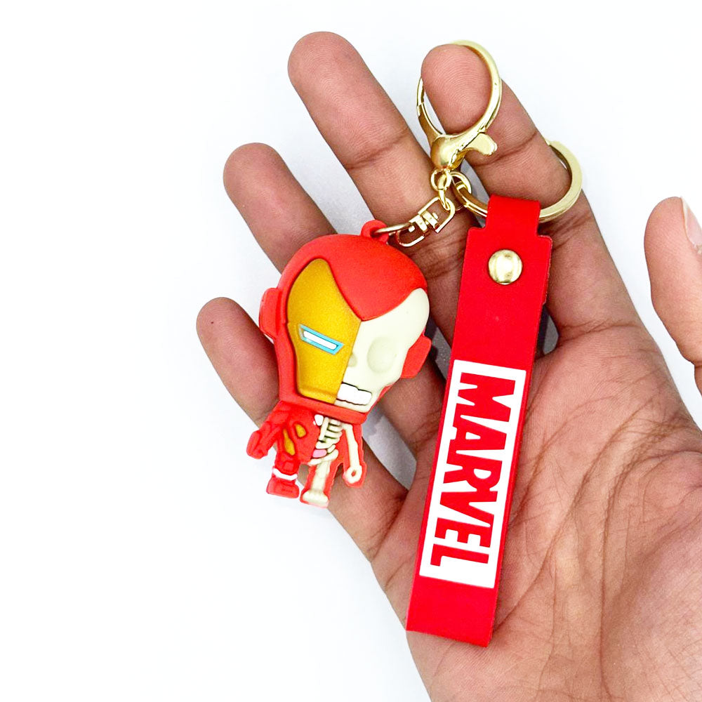 سلسلة مفاتيح من السيليكون المطاطي ثلاثية الأبعاد على شكل رسوم متحركة