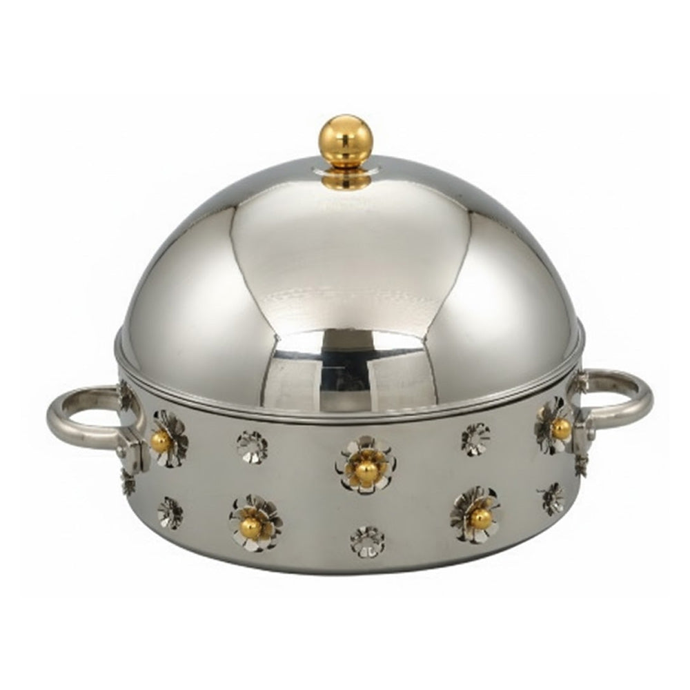 حافظة طعام معدنية مع زخارف