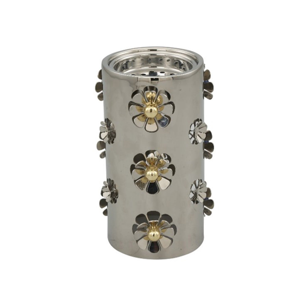 مبخرة فاخرة معدنية بزخارف ورد معدنية من ديفا ليدي