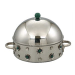 حافظة طعام معدنية مع زخارف