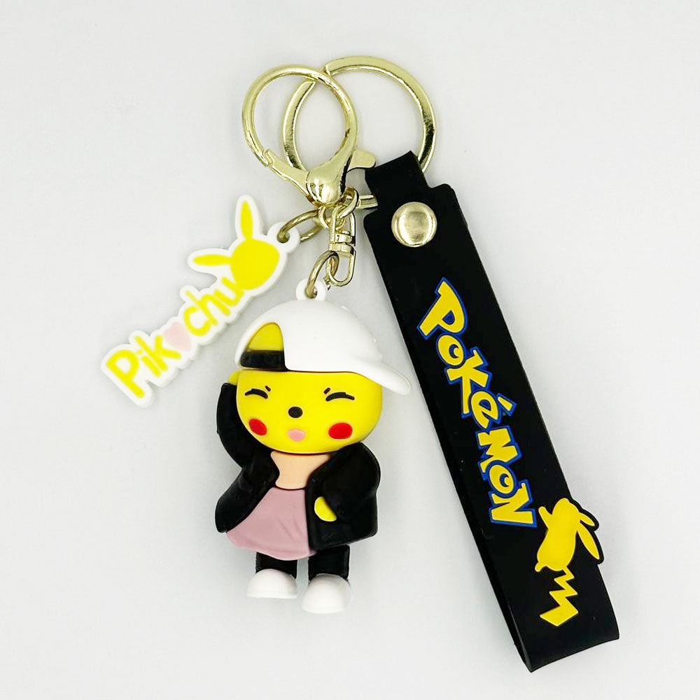 سلسلة مفاتيح من السيليكون المطاطي ثلاثية الأبعاد على شكل رسوم متحركة