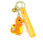 سلسلة مفاتيح من السيليكون المطاطي ثلاثية الأبعاد على شكل رسوم متحركة