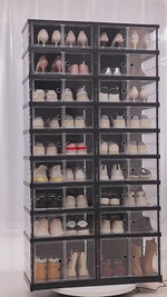 خزانة أحذية شفافة قابلة للطي