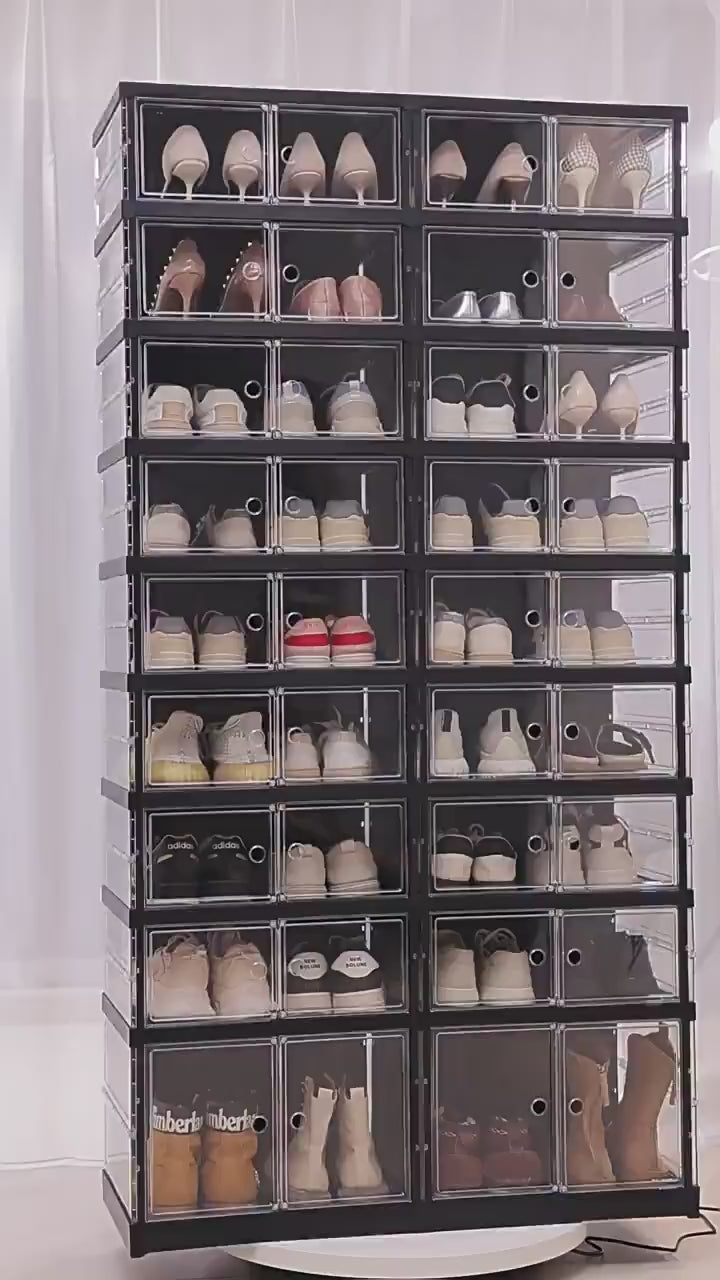 خزانة أحذية شفافة قابلة للطي