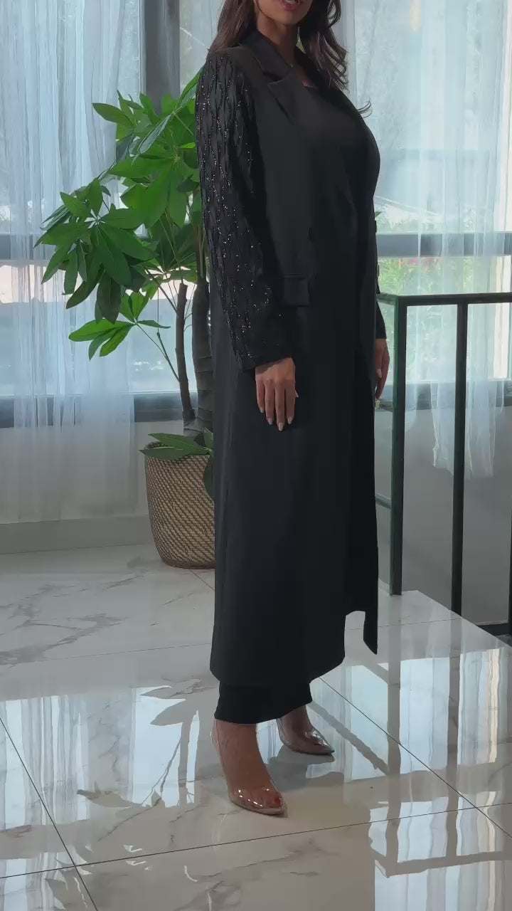 جاكيت نسائي طويل فخم