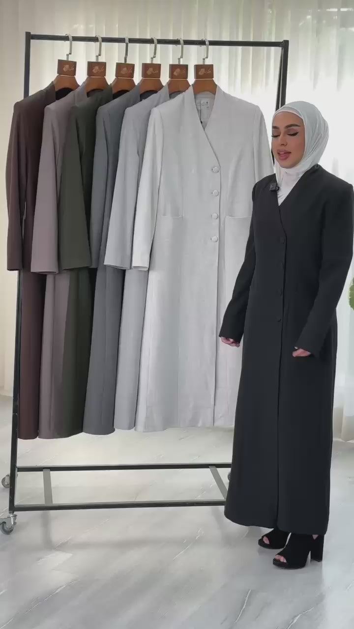 جاكيت نسائي ازرار جانبية