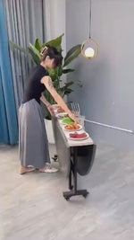 طاولة طعام مستديرة قابلة للطي