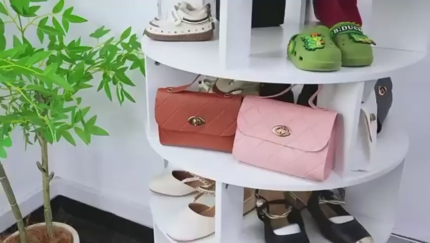 برج رفوف الأحذية والحقائب
