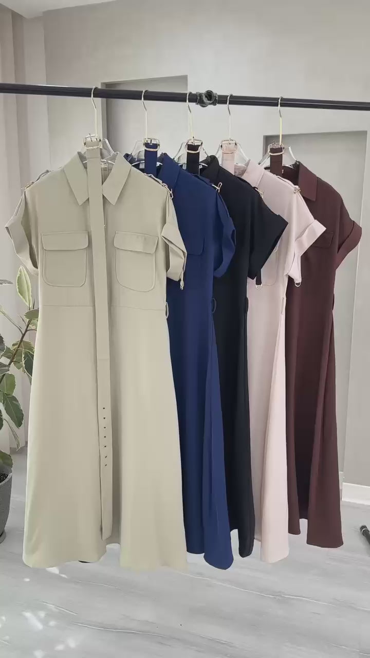 فستان نسائي بقصة قميصية