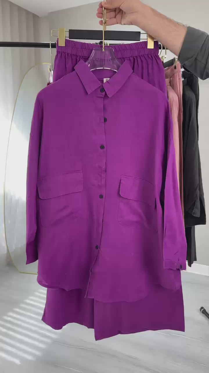 بدلة نسائي لينن