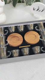 طقم استكانه وفنجان18ق