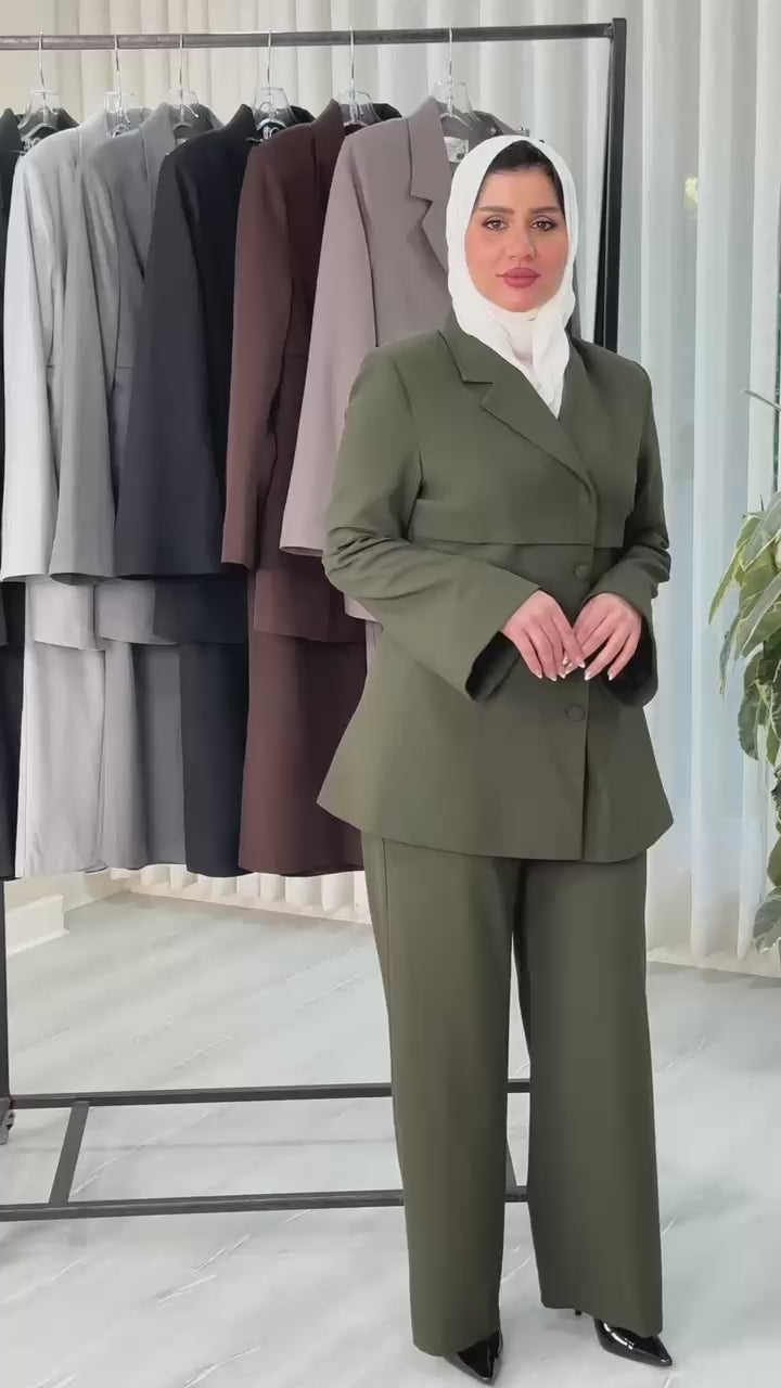 بدلة نسائي بردة صدرية