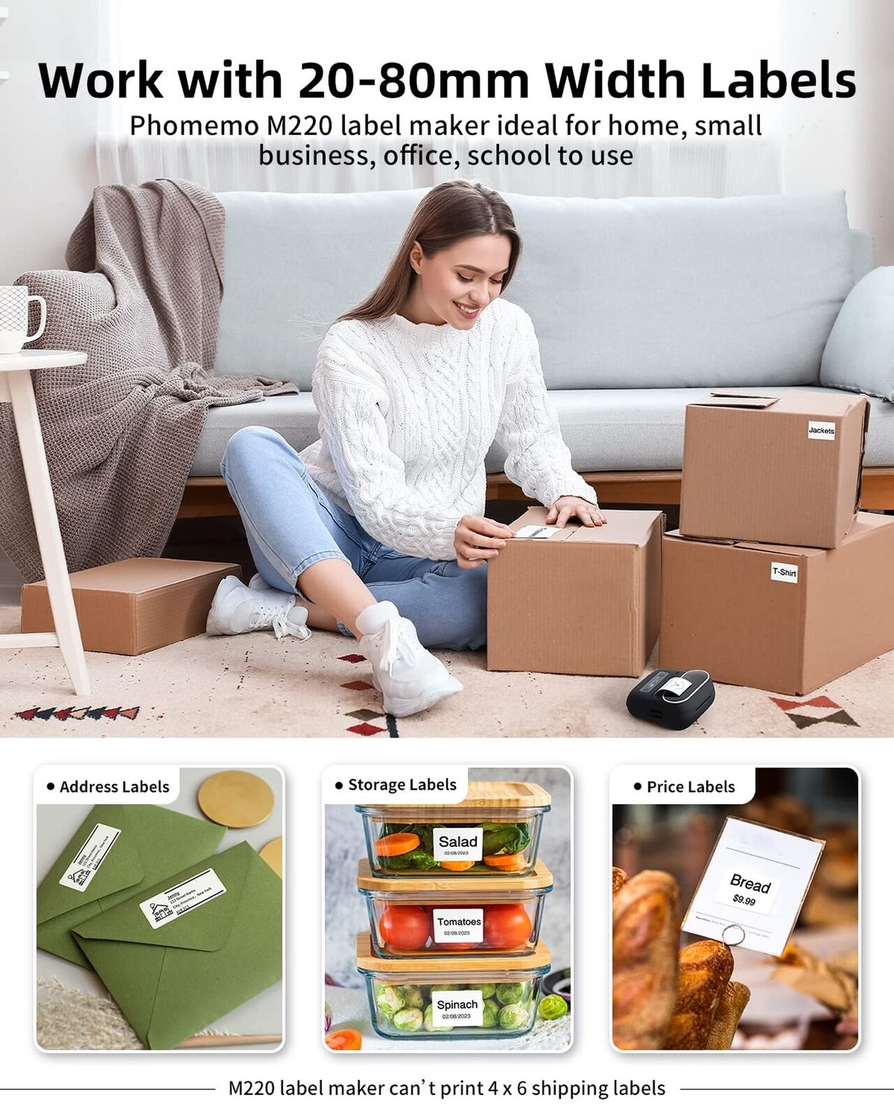 صانع ملصقات الطابعة Phomemo M220