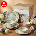 طقم أطباق مائدة فاخر 24 قطعة