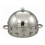 حافظة طعام معدنية مع زخارف