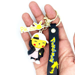 سلسلة مفاتيح من السيليكون المطاطي ثلاثية الأبعاد على شكل رسوم متحركة