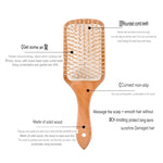 مشط وسادة هوائية من الخيزران