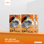 موكسوم MX-VS75 6 في 1 حافظة حامله للهاتف مضاد للانزلاق / أسود