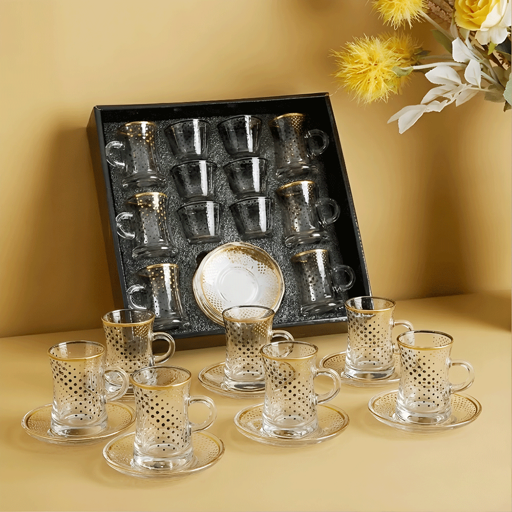 طقم شاي وقهوة 18 قطعة