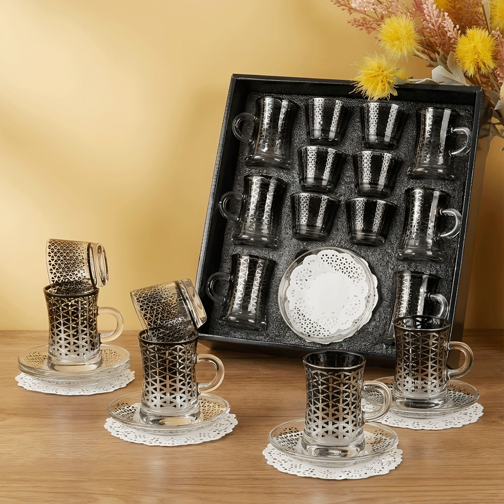 طقم شاي وقهوة 18 قطعة